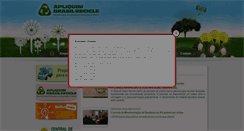 Desktop Screenshot of apliquimbrasilrecicle.com.br